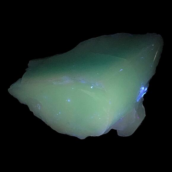 Satin Blue Art Glass Cullet Glowing Manganese #4GS36 - Picture 2 of 7